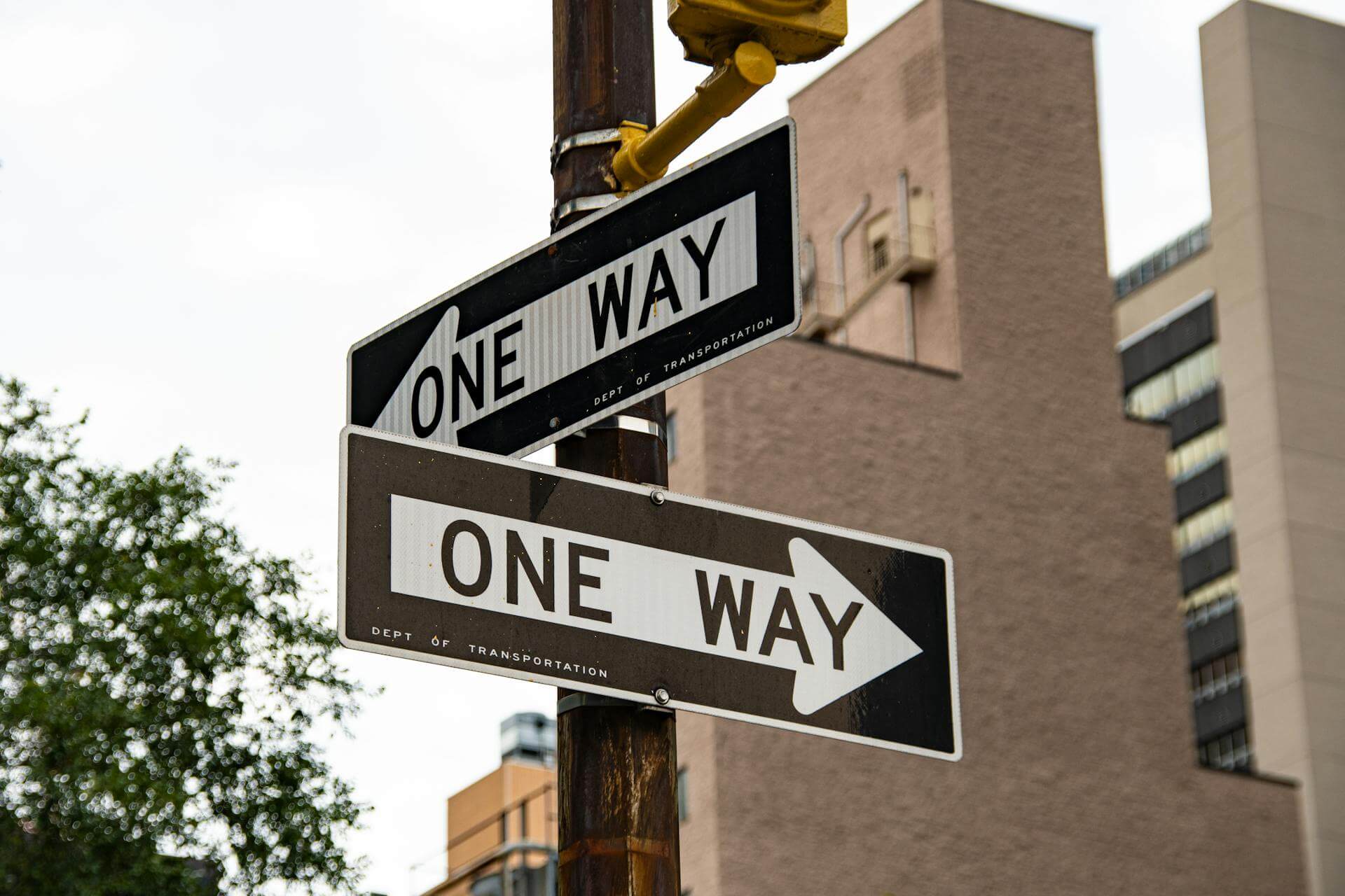 Arrows showing directions